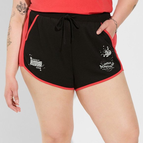 ❤️NWT VINTAGE TORRID SHORTS - DISNEY MOUSEKETEER - PULL ON FLEECE - PLUS SIZE - Picture 1 of 15